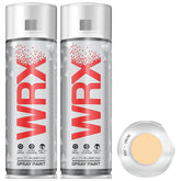 2X WRX Flat Creme Acrylic Spray Paint 400ml Spray Paint